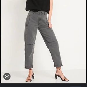 Old navy high waisted slouchy balloon workwear pant